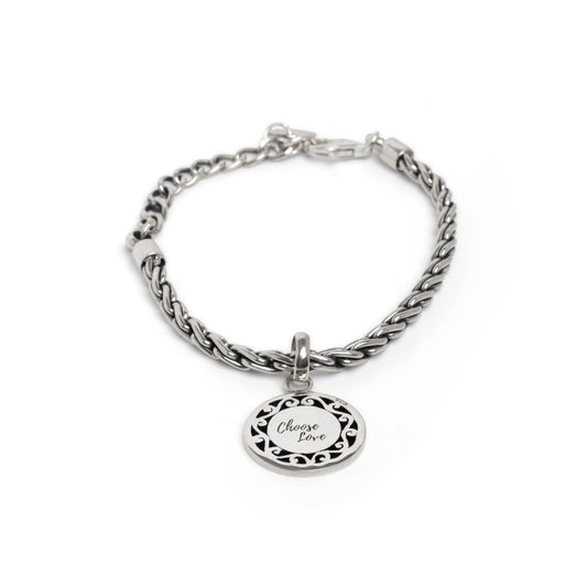 Choose Love 4mm .925 silver bracelet