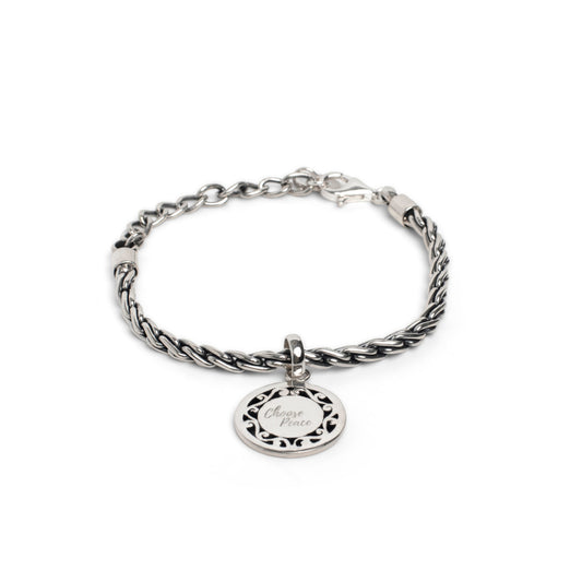 Choose Peace 4mm .925 silver bracelet