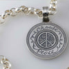 Silver Peace with Silver Rolo Chain