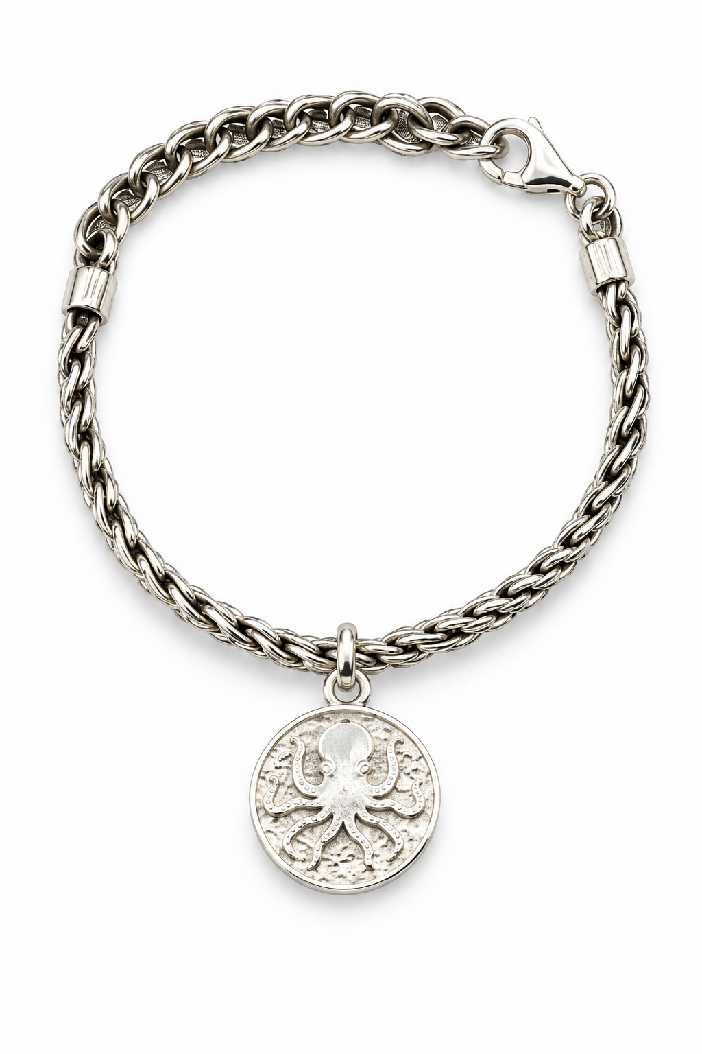 3mm Silver Octopus Bracelet