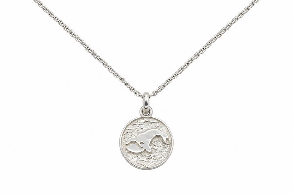 Silver Whale Mini Pendant w/chain