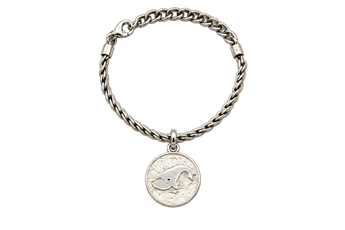 4mm Whale Silver Bracelet