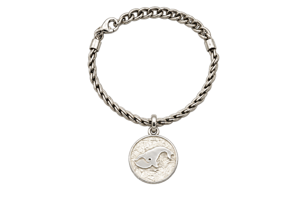 4mm Whale Silver Bracelet