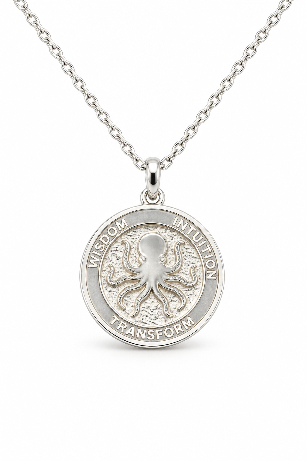 Silver Octopus Large Pendant w/chain