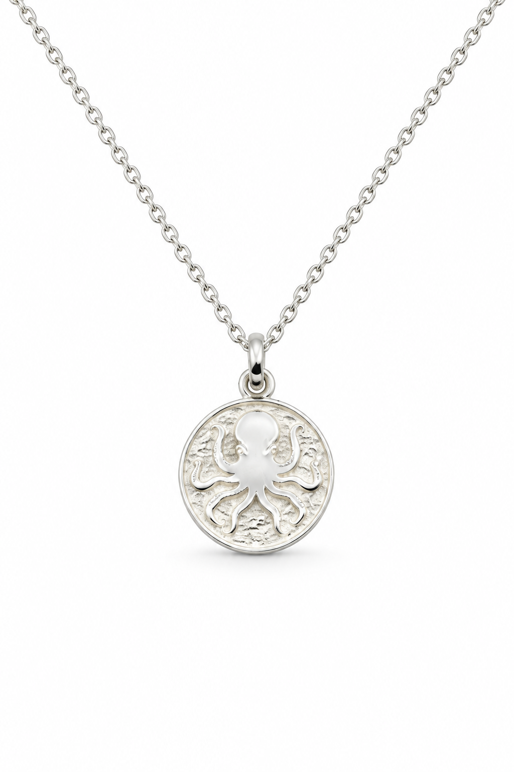 Silver Octopus Mini Pendant w/chain