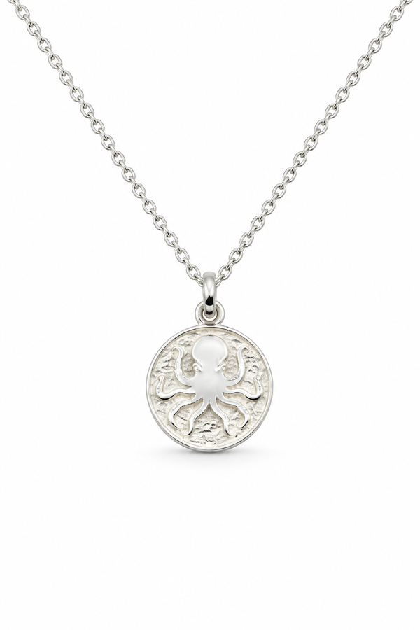 Silver Octopus Mini Pendant w/chain
