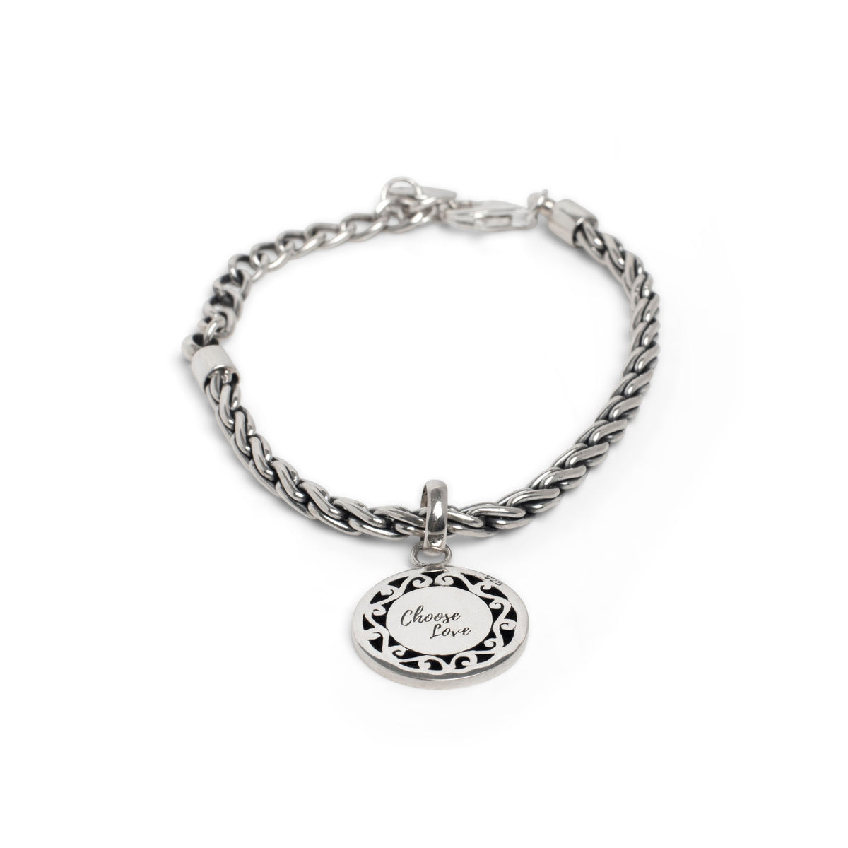Choose Love 4mm .925 silver bracelet
