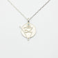 Atlantis Pendant With Topaz Semi Precious Stone with a Sterling 24” Rolo Chain