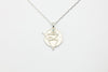 Atlantis Pendant With Topaz Semi Precious Stone with a Sterling 24” Rolo Chain