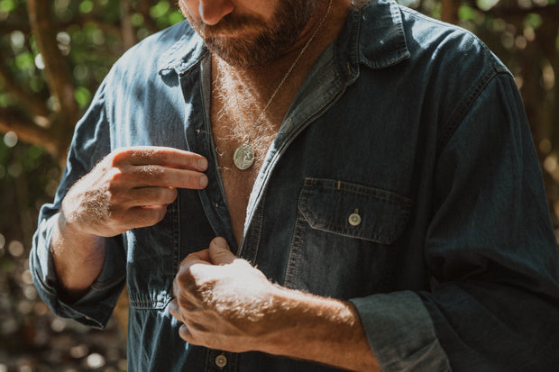LEMURIA NEPTUNE with 24” silver chain
