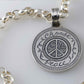 Silver Peace with Silver Rolo Chain