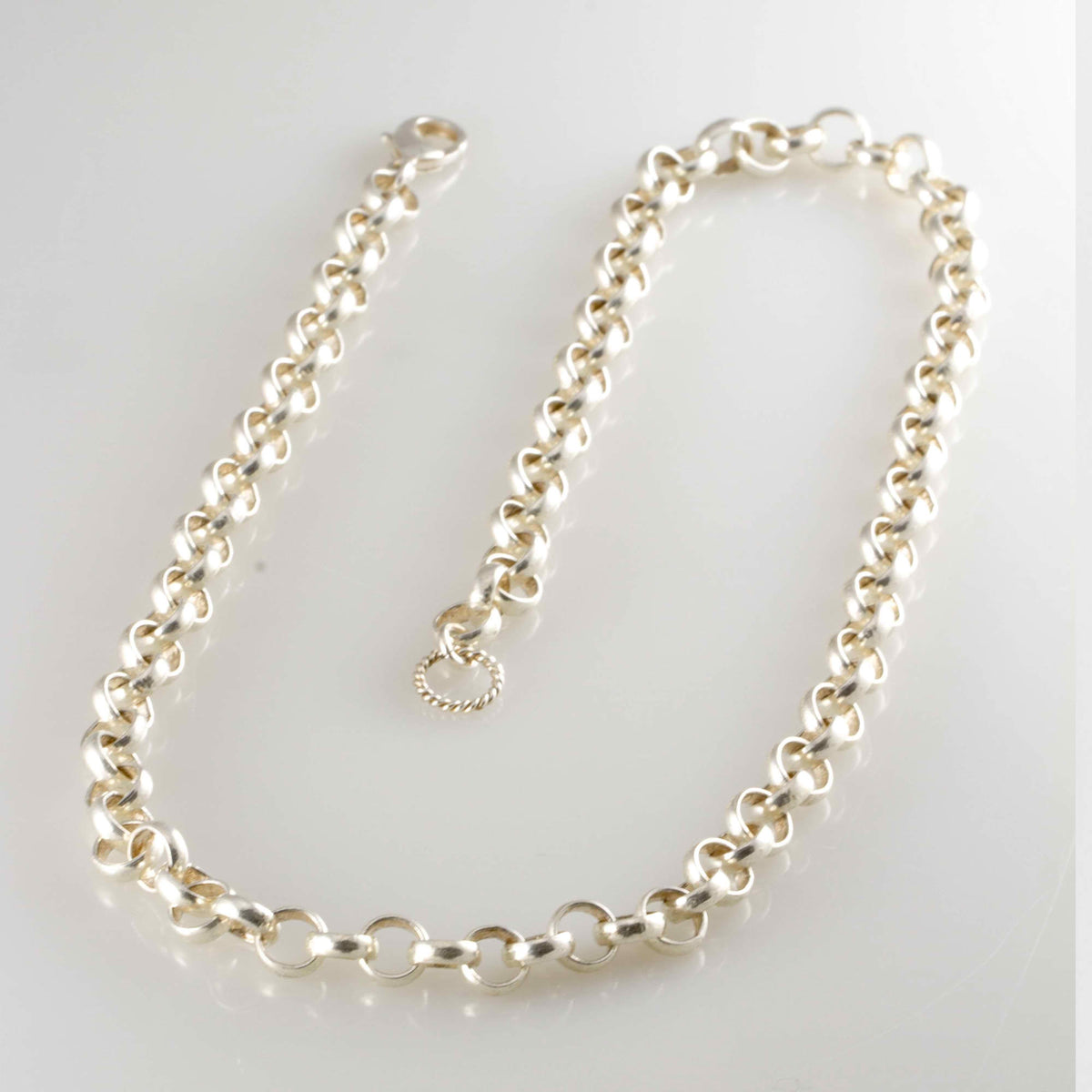 Silver Peace with Silver Rolo Chain
