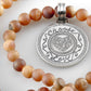 Peach Druzy Quartz Gemstone Necklace