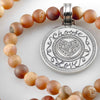 Peach Druzy Quartz Gemstone Necklace