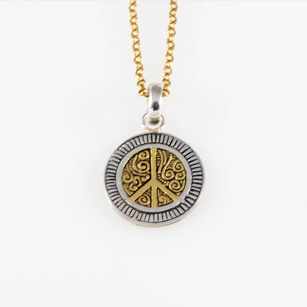 Mini Peace Pendant with Chain
