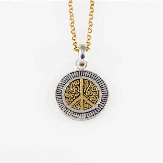 Mini Peace Pendant with Chain