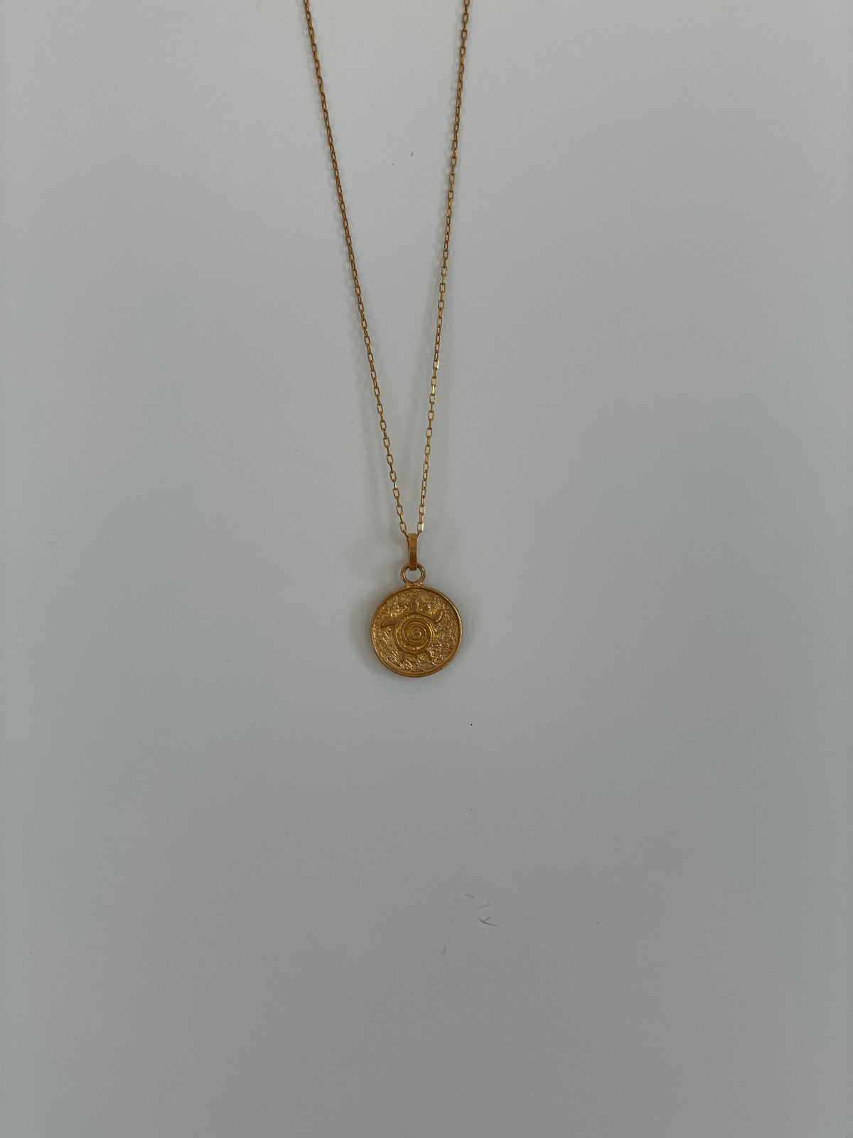 Mini Gold Turtle 9 Pendent W/Chain