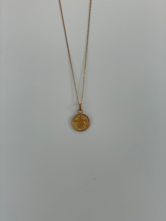 Mini Gold Turtle 9 Pendent W/Chain