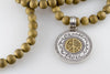 Green Gold Druzy Quartz Gemstone Necklace