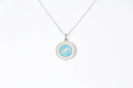 Large Whale Pendant w/Chain