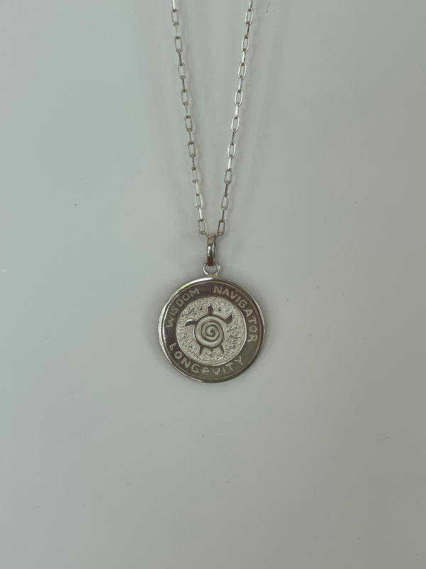 Large Silver Turtle 6 Pendent