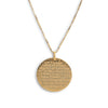 14KT Gold Overlay Word Pendant w/ 14KT 24” box chain
