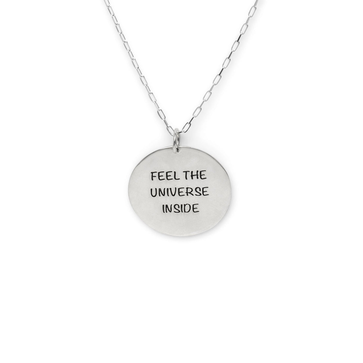 .925 Silver Overlay Word Pendant w/Sterling 24” box chain