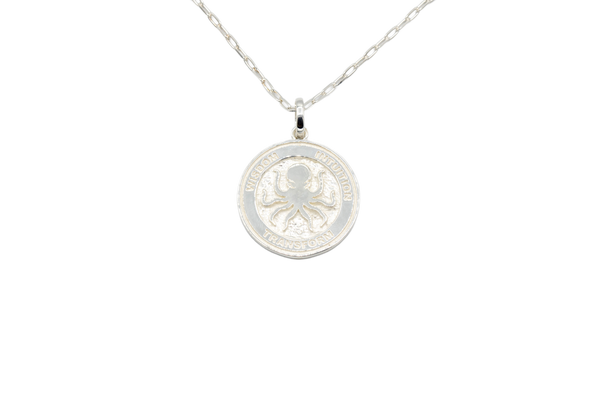 Silver Octopus Large Pendant w/chain
