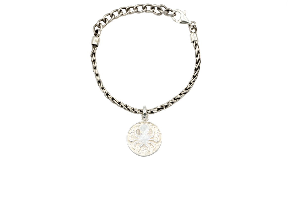 4mm Silver Octopus Bracelet