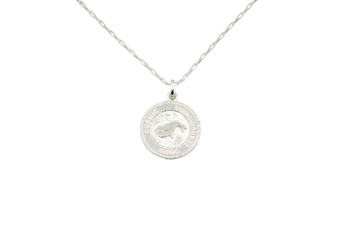 Silver Whale Large Pendant w/chain