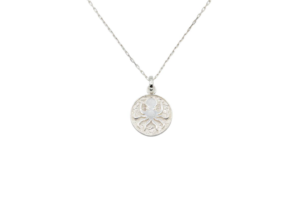 Silver Octopus Mini Pendant w/chain