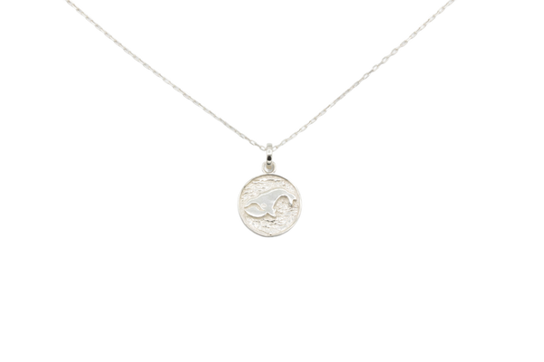 Silver Whale Mini Pendant w/chain