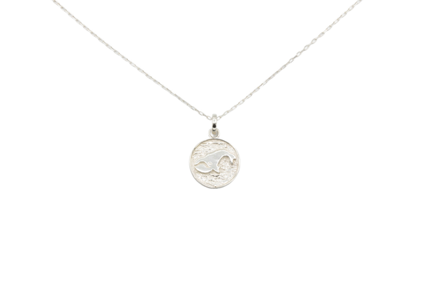 Silver Whale Mini Pendant w/chain