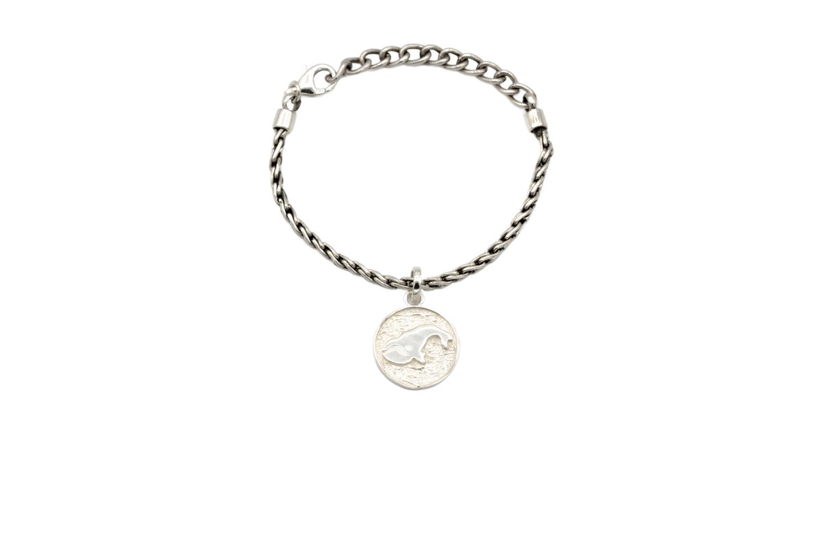 4mm Whale Silver Bracelet