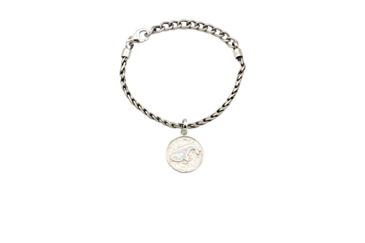 4mm Whale Silver Bracelet