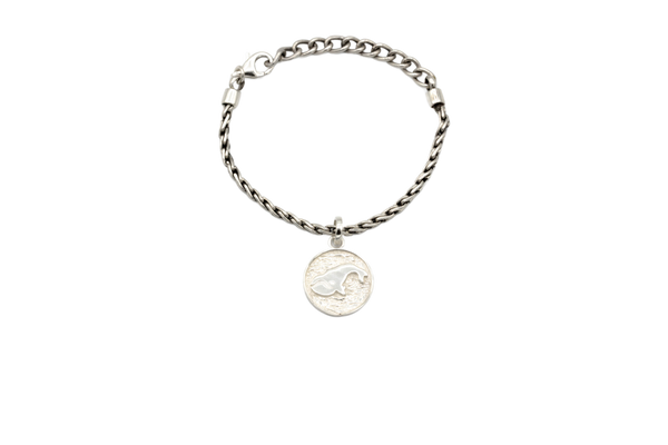 3mm Silver Whale Bracelet