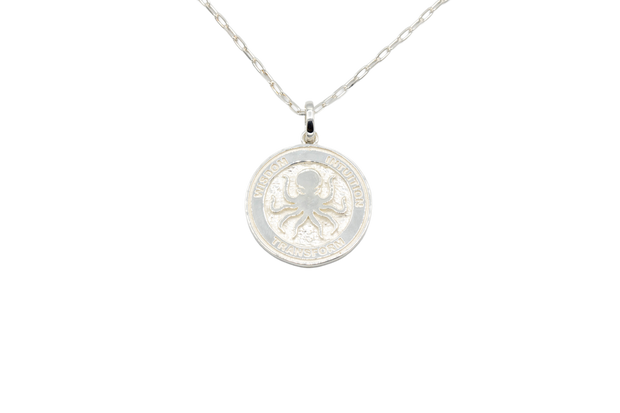 Silver Octopus Large Pendant w/chain