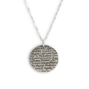 .925 Silver Overlay Word Pendant w/Sterling 24” box chain